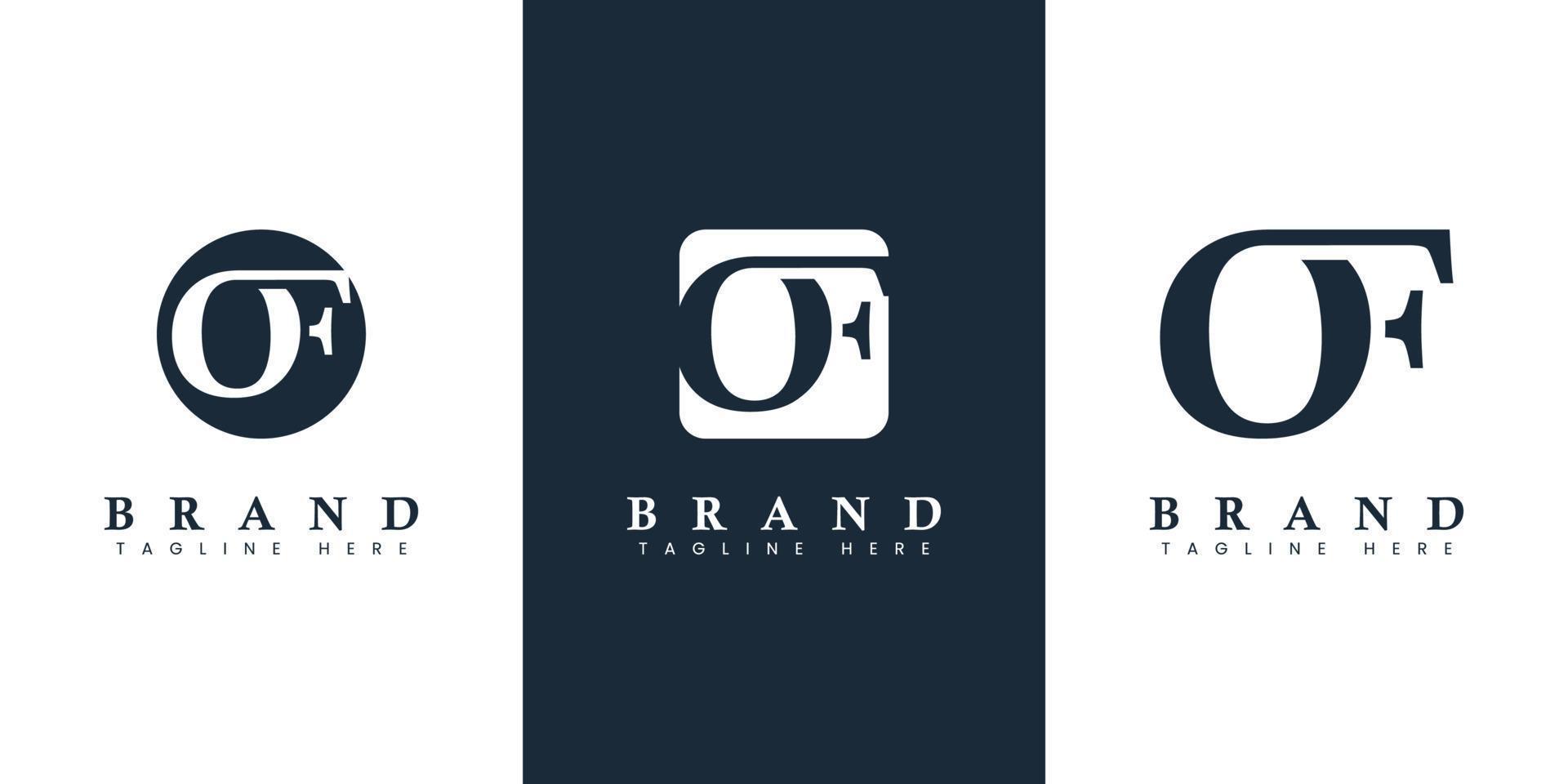 moderner und einfacher Buchstabe des Logos, geeignet für jedes Unternehmen mit den Initialen of oder fo. vektor