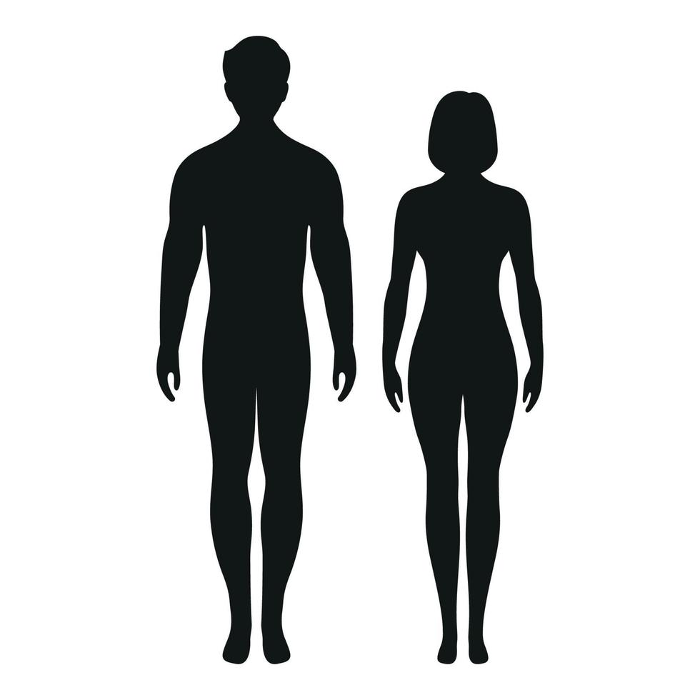 Illustration einer Silhouette eines Mannes und einer Frau vektor