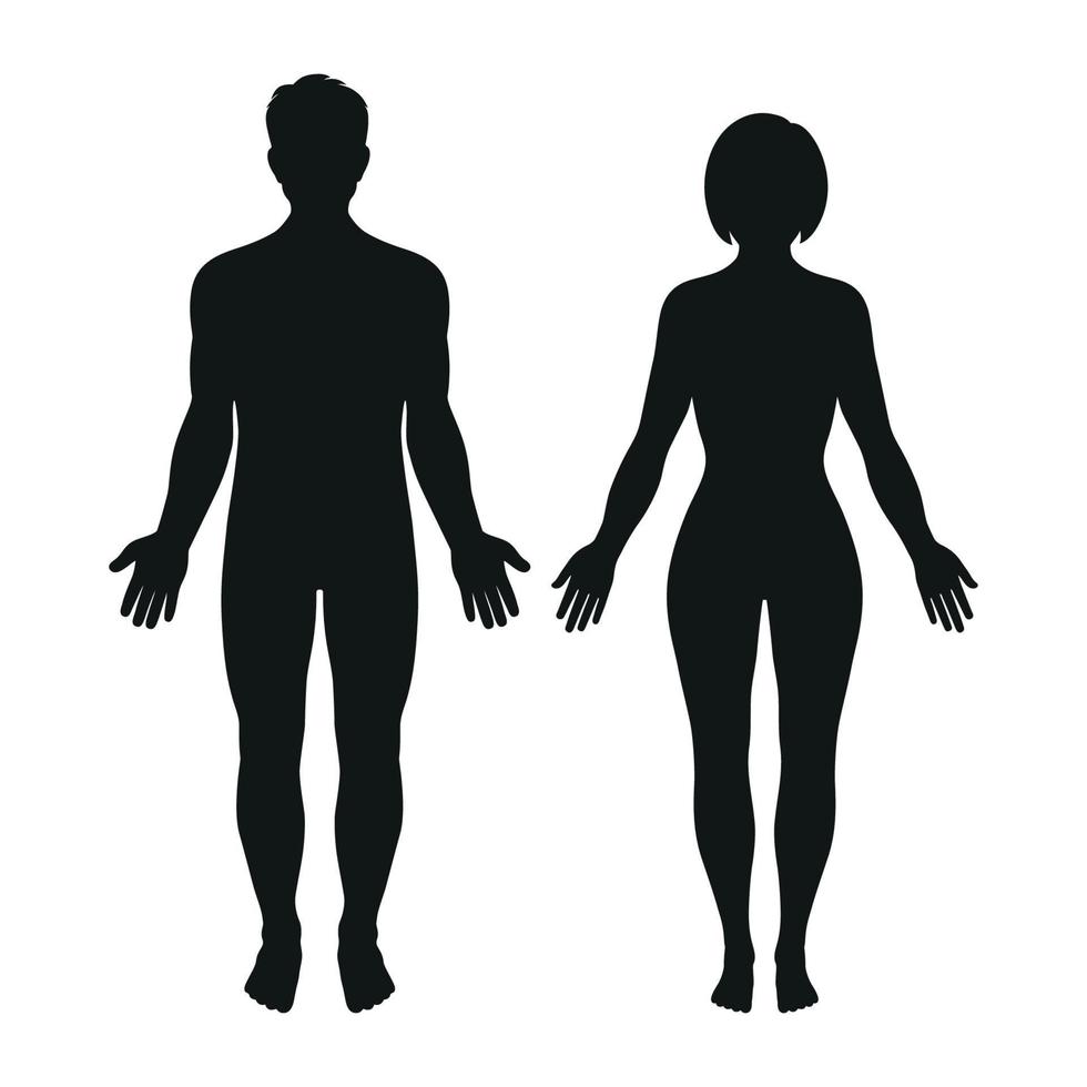 illustration av en silhuett av en man och en kvinna vektor