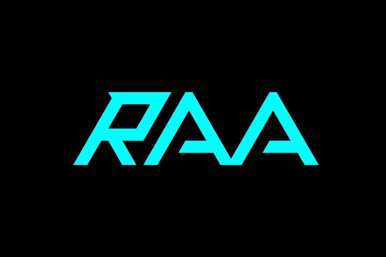 raa-Buchstaben- und Alphabet-Logo-Design vektor