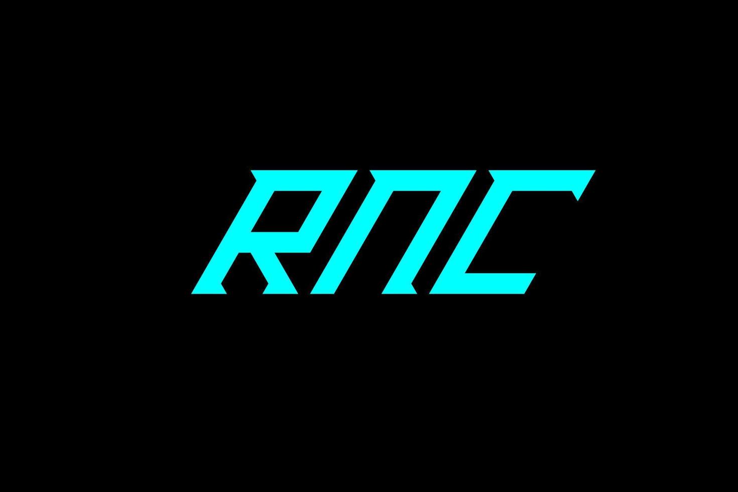 rnc brev och alfabet logotyp design vektor