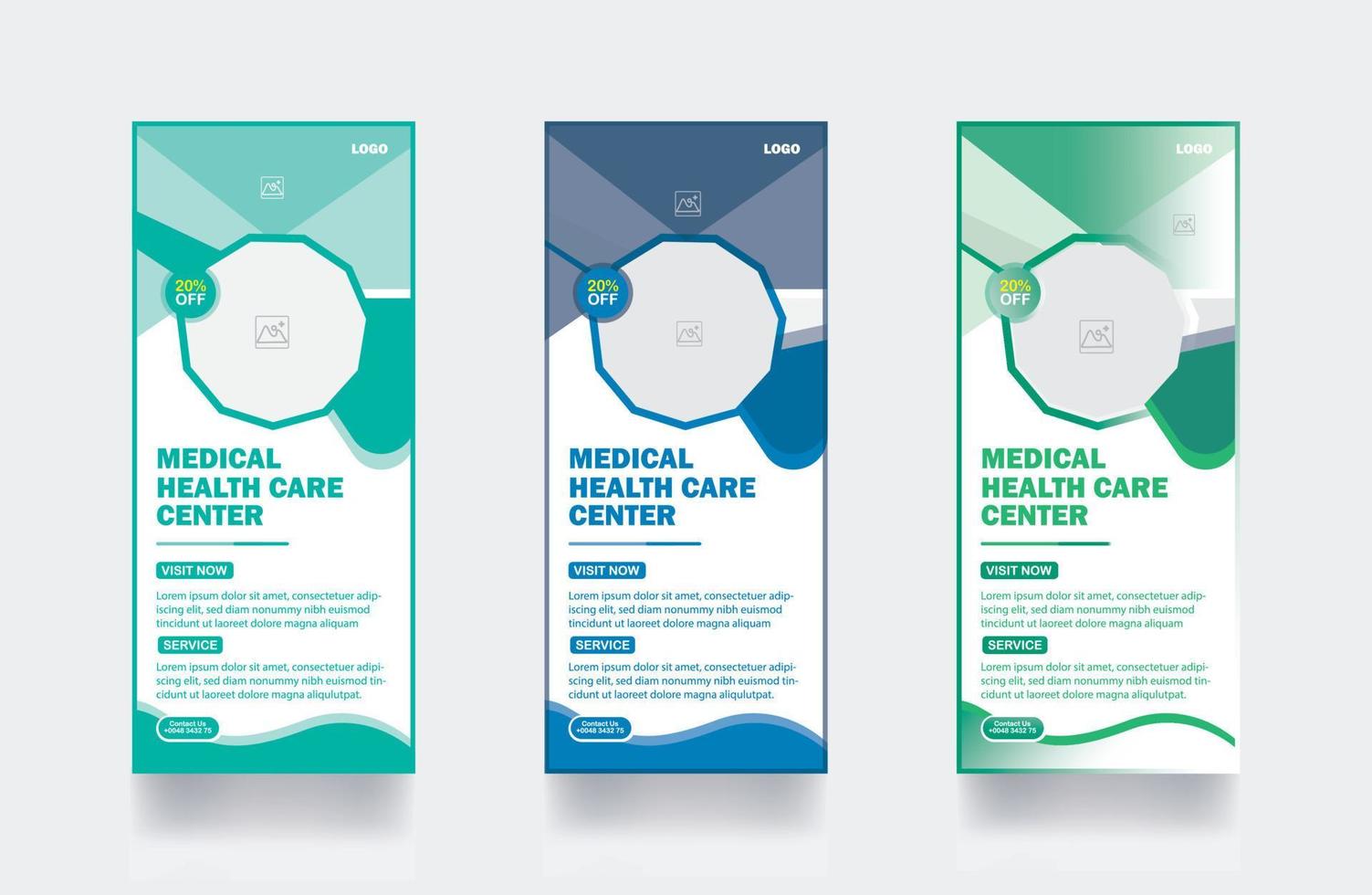 Medizinisches Rollup-Banner Gesundheitswesen-Abdeckungsvorlage Hintergrundvorlage für Krankenhausbroschüren vektor