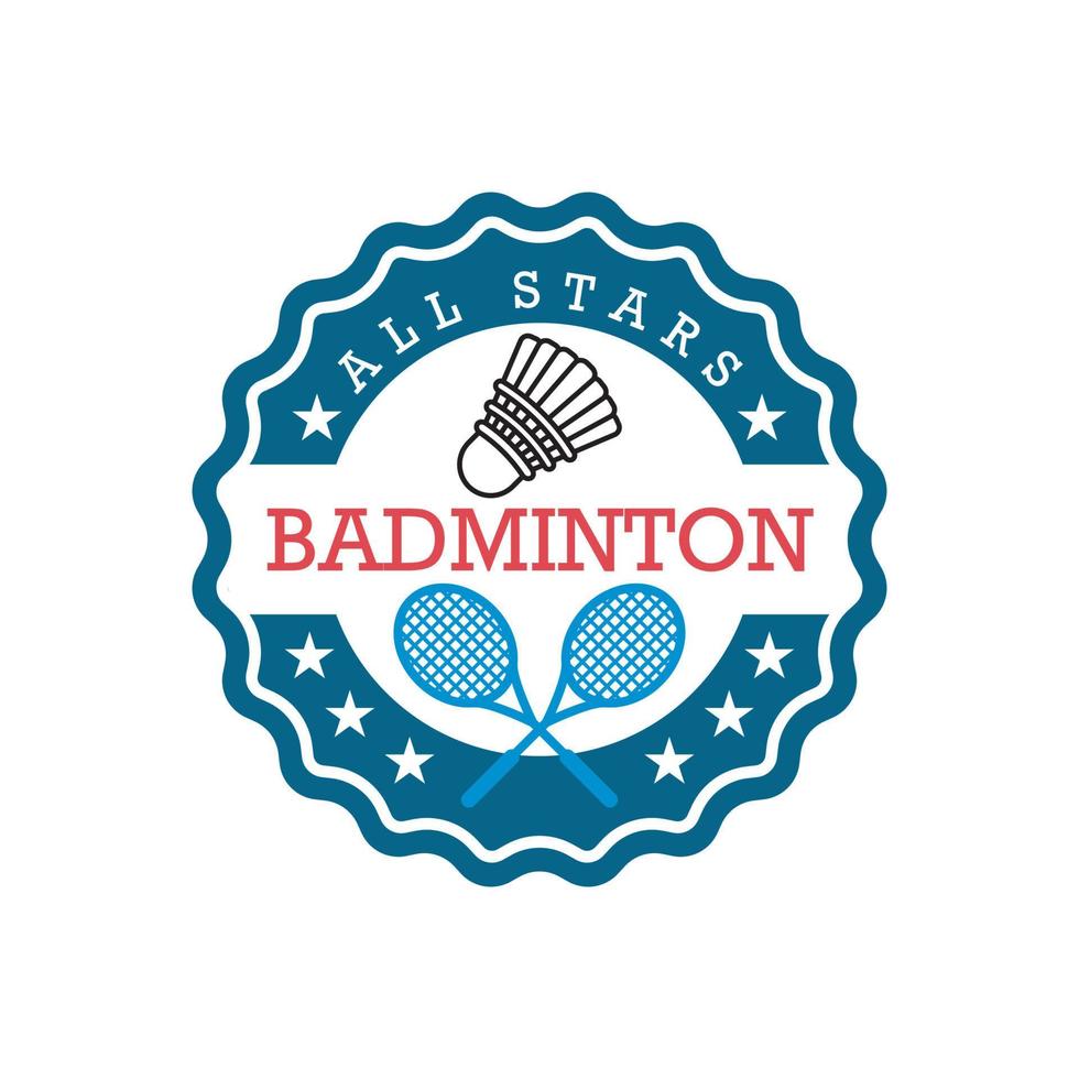 Badminton-Logo-Design Sport-Logo vektor