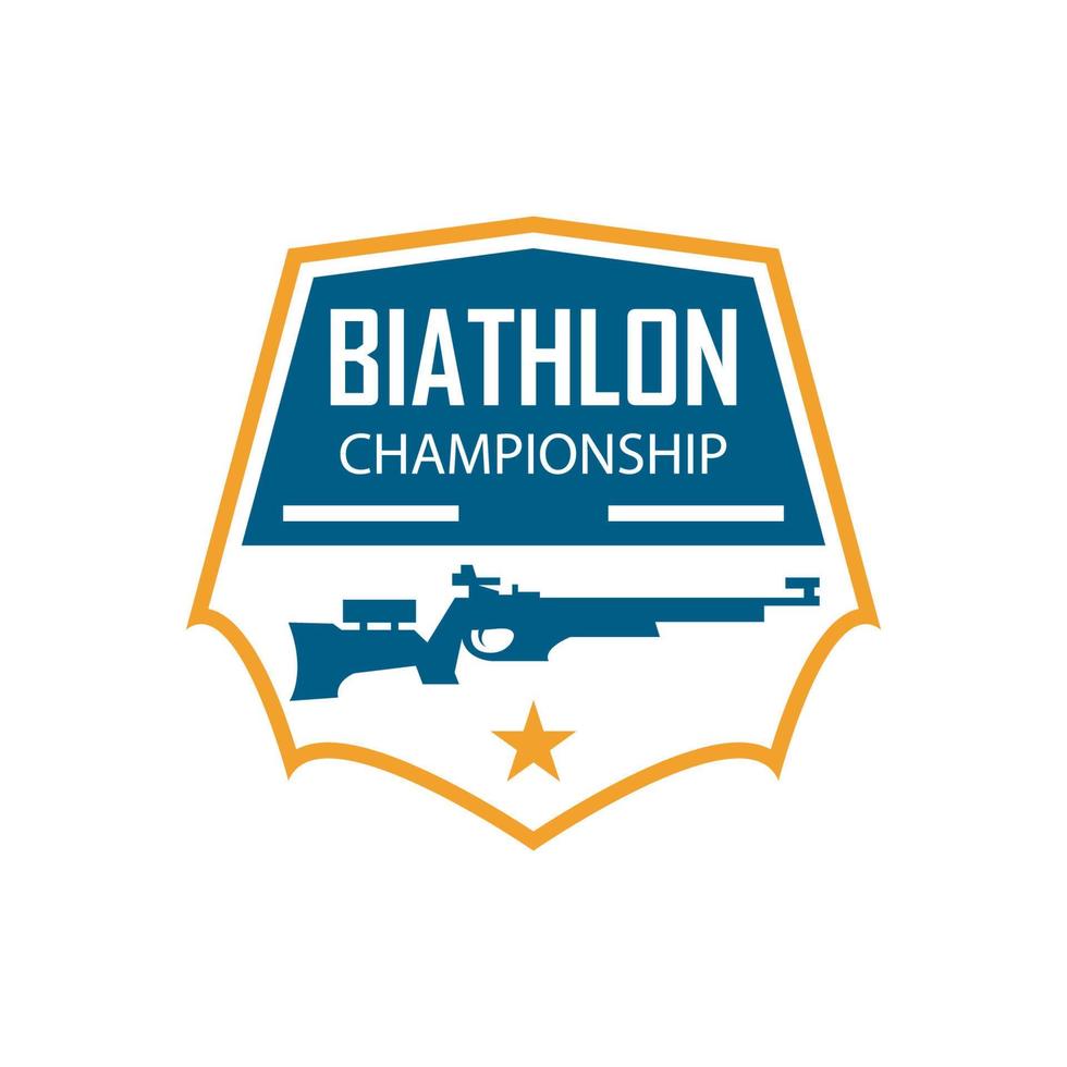 Biathlon-Logo, Biathlon-Marke vektor