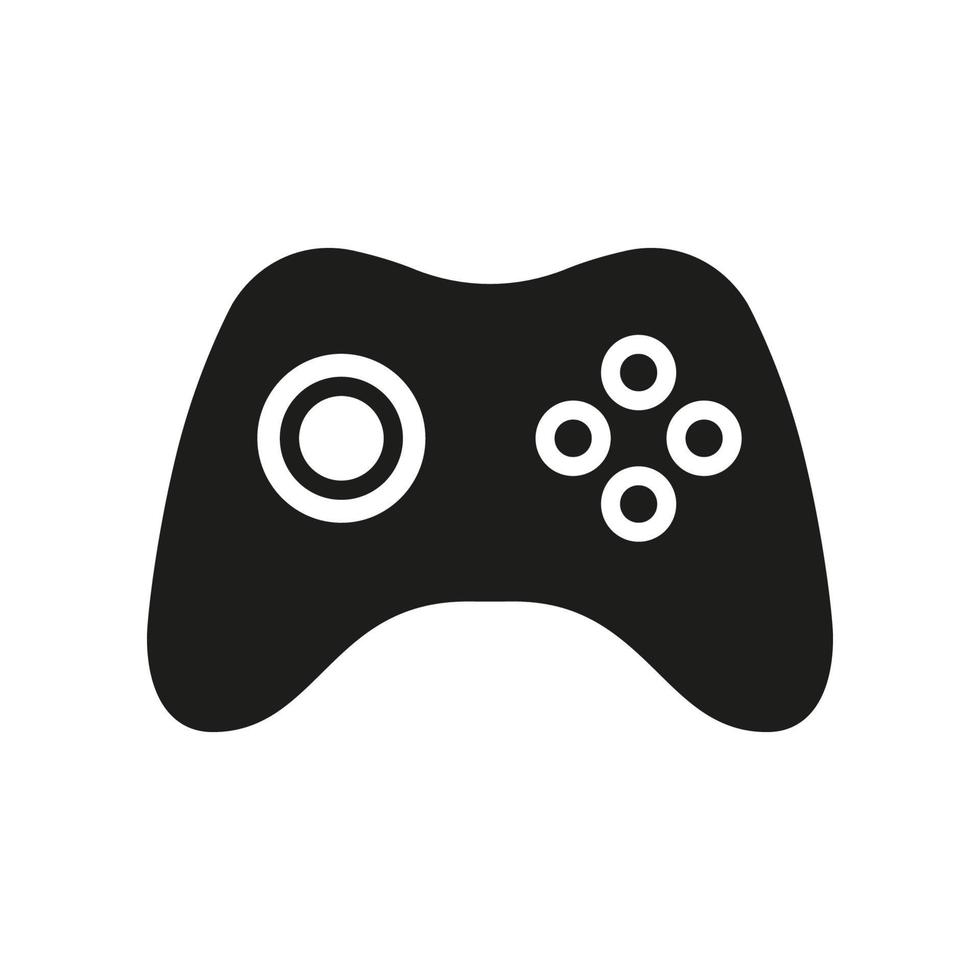 joypad, spel kontrollant för TV-spel glyf piktogram. joystick för spel trösta, dator, ps silhuett ikon. dator gamepad, spela Utrustning symbol. isolerat vektor illustration.