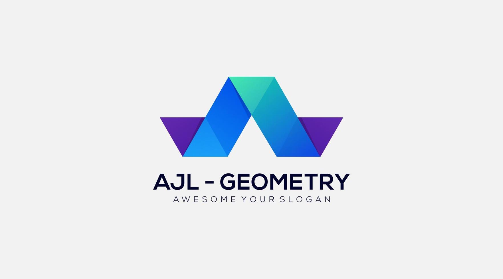 Ajl-Geometrie-Buchstabe eine Vektor-Logo-Design-Symbol-Illustration vektor