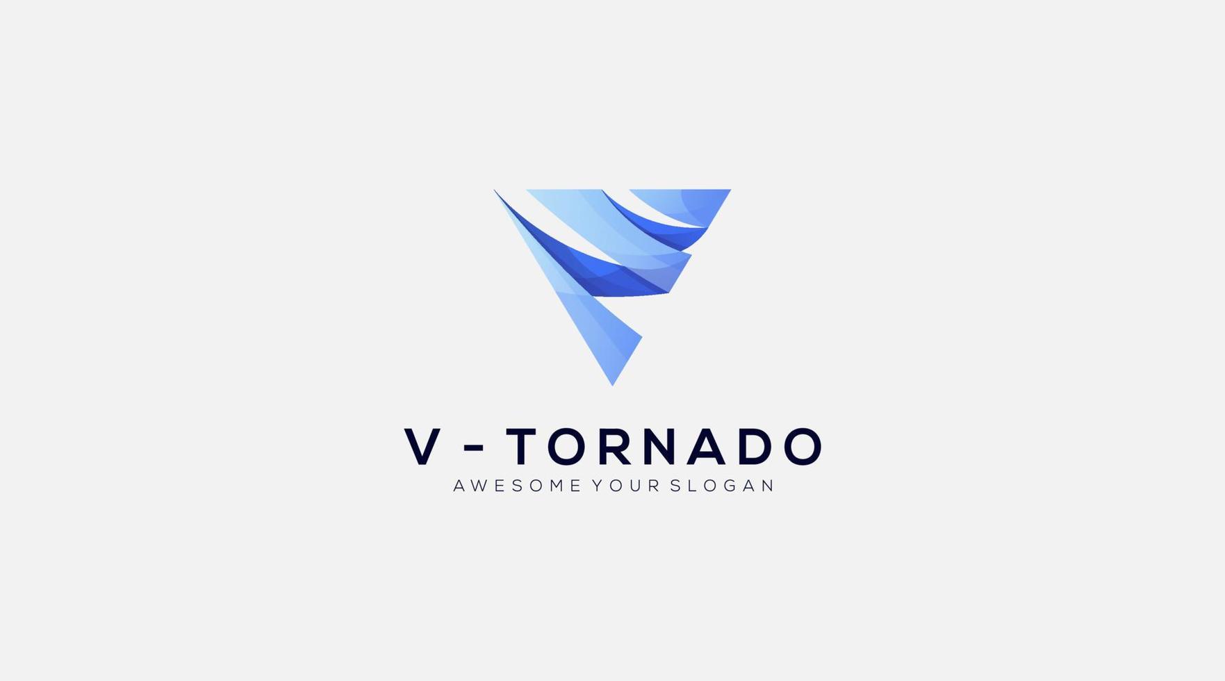 v brev logotyp design eller symbol tornado mall vektor