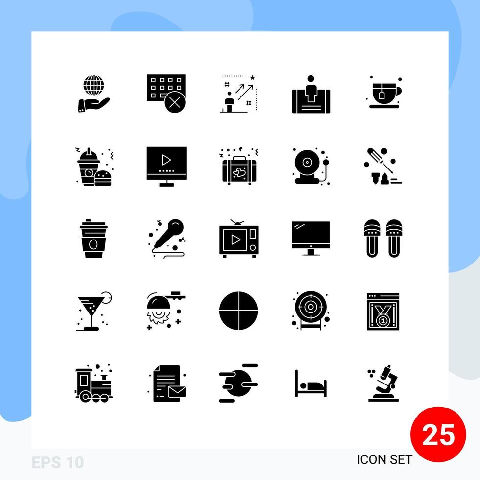 25 fast glyf begrepp för webbplatser mobil och appar social engagemang tangentbord kund pil redigerbar vektor design element