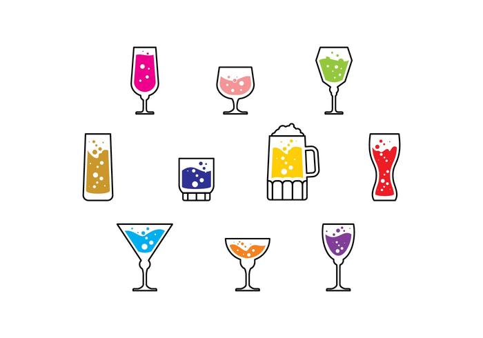 Kostenlose Cocktail Icon Vektor