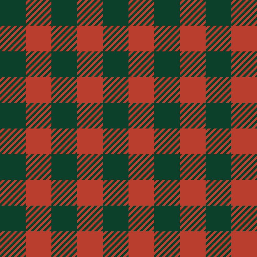 klassisk buffel pläd skogsarbetare prydnad sömlös mönster bakgrund. röd och grön rutig mönster, flanell tyg skjorta skriva ut. vinter- jul tartan bakgrund. vektor