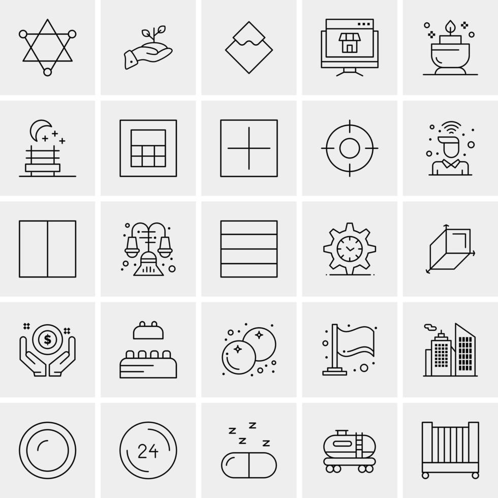 25 universelle Business-Icons Vektor kreative Icon-Illustration zur Verwendung in Web- und Mobilprojekten