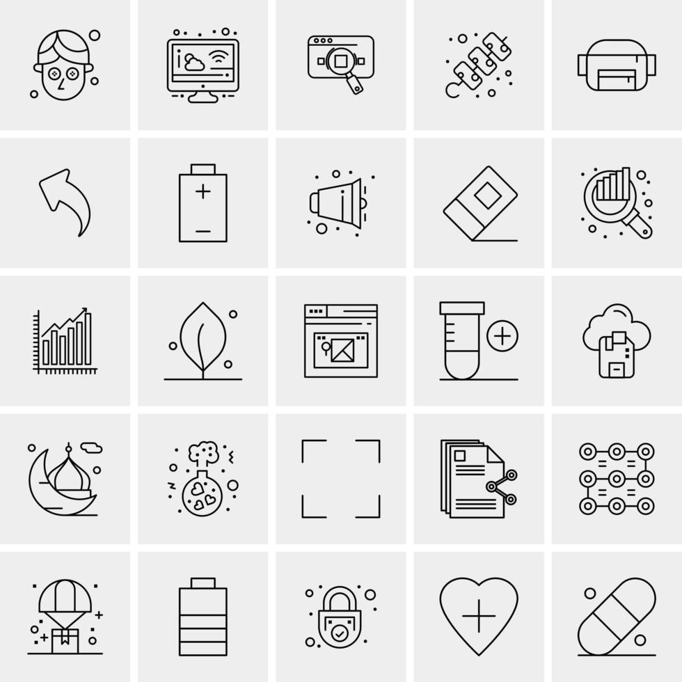 25 universelle Business-Icons Vektor kreative Icon-Illustration zur Verwendung in Web- und Mobilprojekten