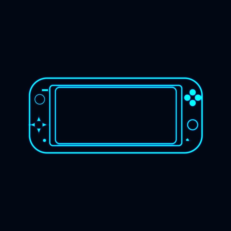 Nintendo växla trösta vektor illustration neon ljus effekt växla