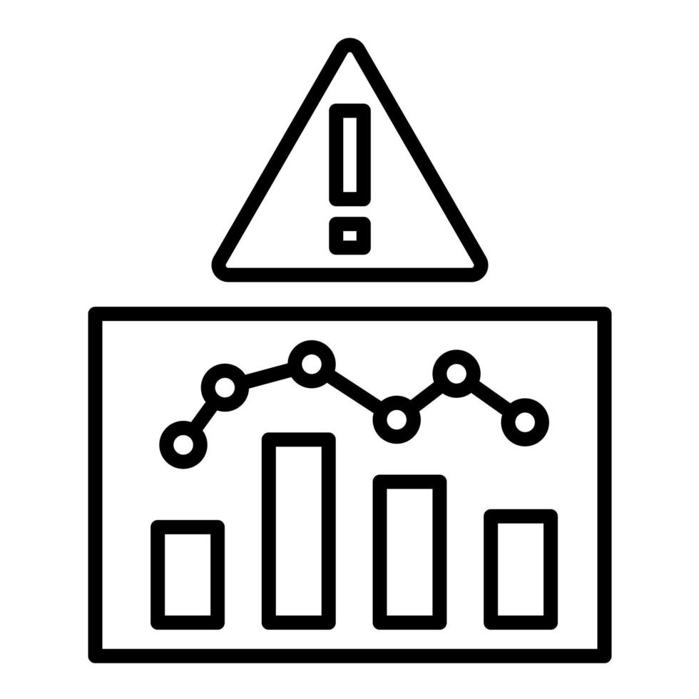 Symbol für die Risikoanalyselinie vektor