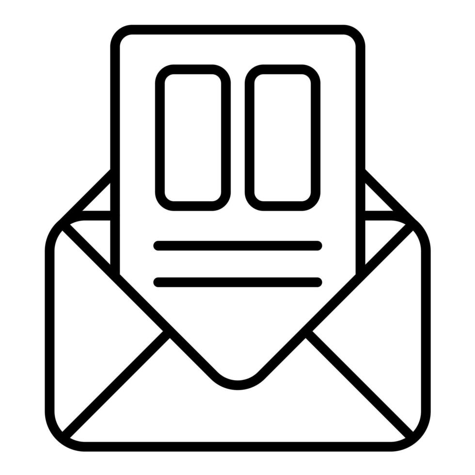 Newsletter-Liniensymbol vektor