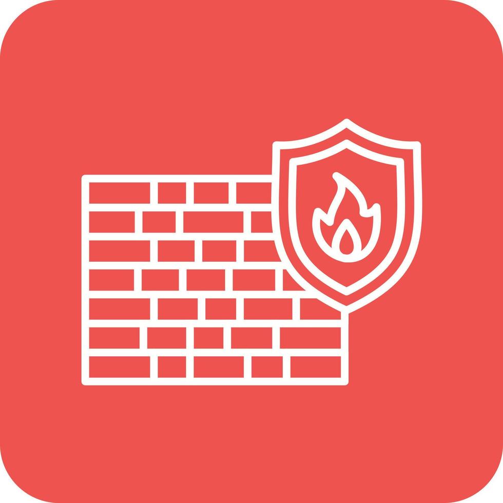 Firewall-Linie runde Ecke Hintergrundsymbole vektor