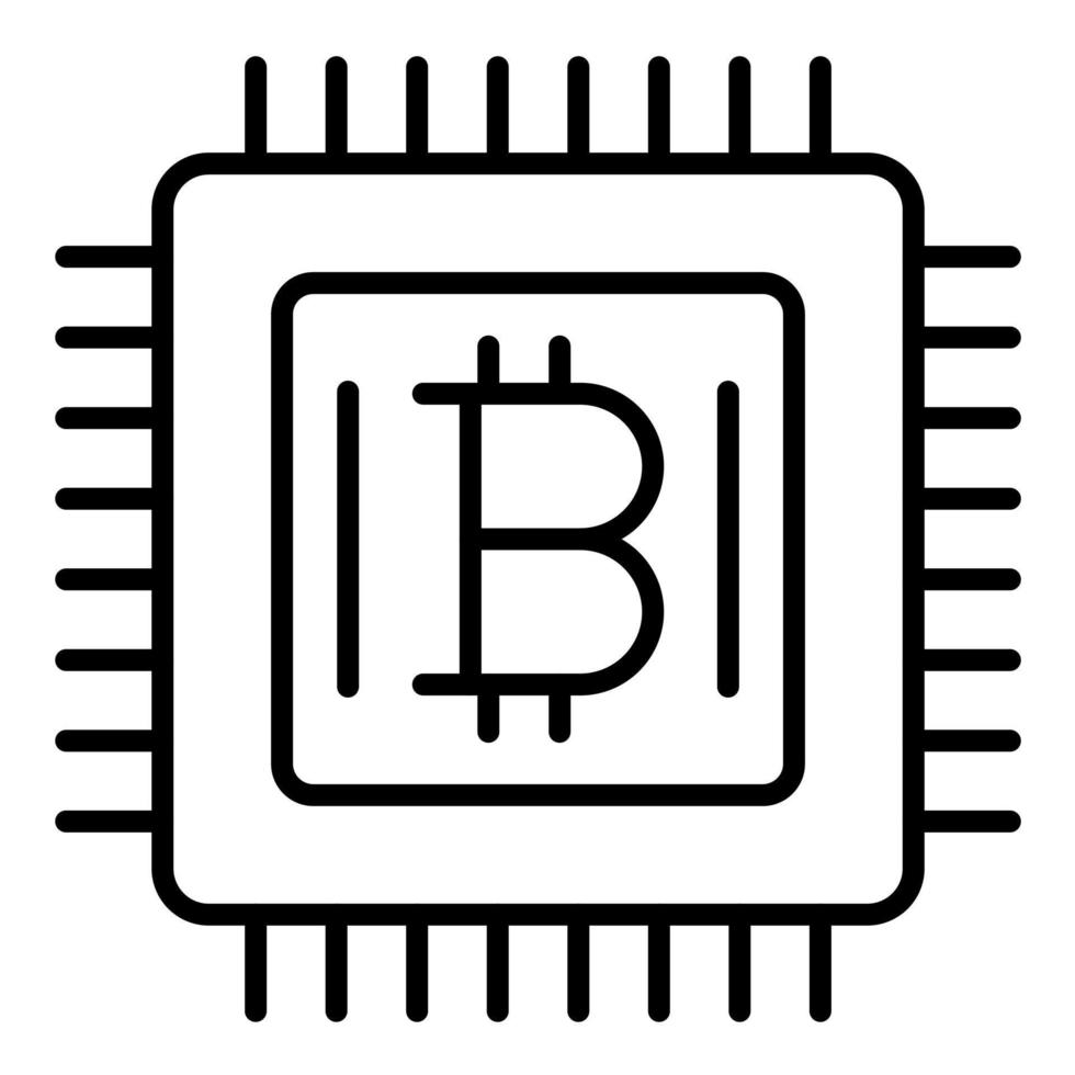 Symbol für die CPU-Mining-Leitung vektor