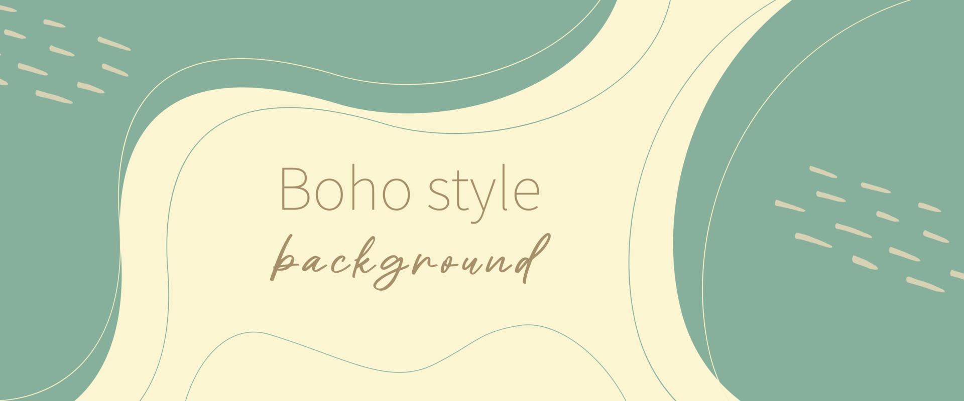 abstrakter Hintergrund im Boho-Stil mit Linien und organischen Formen. Schablone. vektor