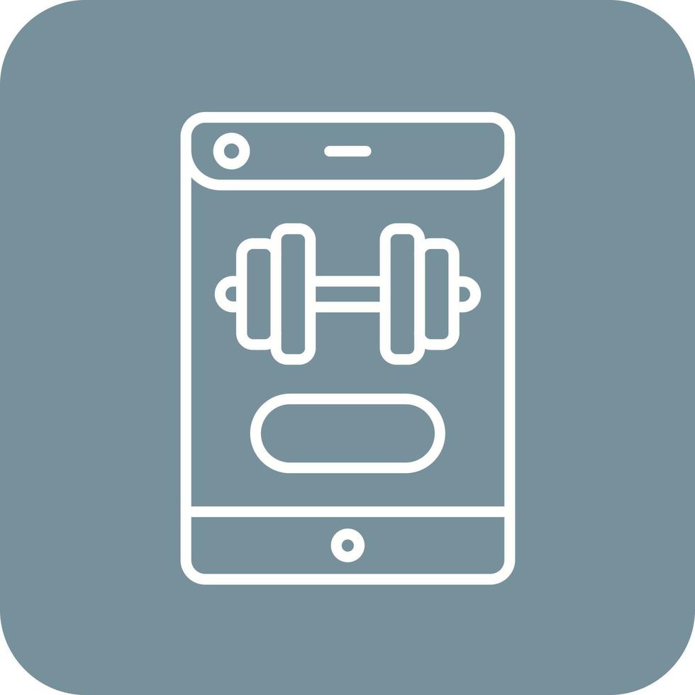 Fitness-App-Linie runde Ecke Hintergrundsymbole vektor