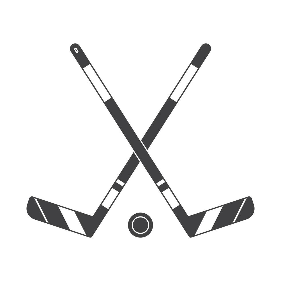 Symbol für gekreuzte Hockeyschläger vektor