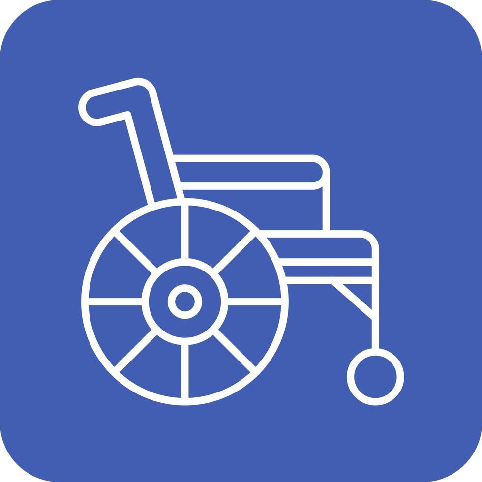 Rollstuhllinie runde Ecke Hintergrundsymbole vektor