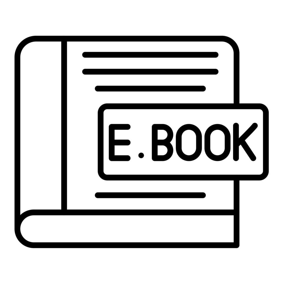 E-Books-Liniensymbol vektor