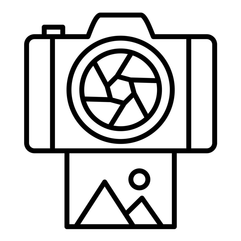 Zeilensymbol für Sofortbildkamera vektor