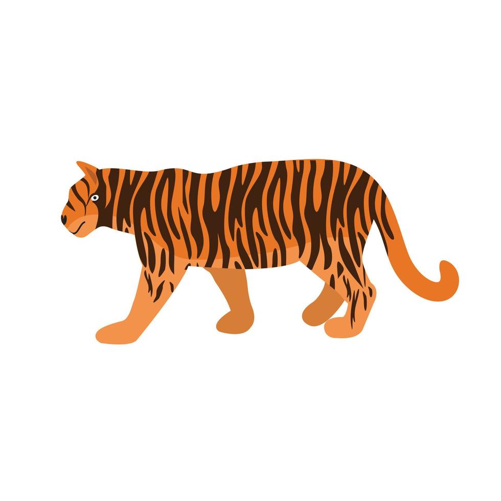 Tiger-Tier-Vektor-Illustration-Symbolbild vektor