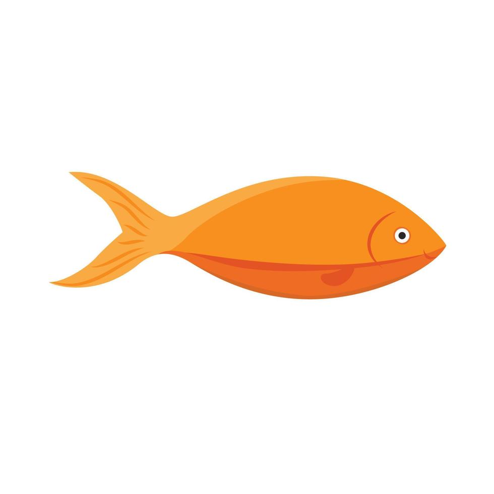 orangefarbenes Fisch-Tiervektor-Illustrationssymbol vektor