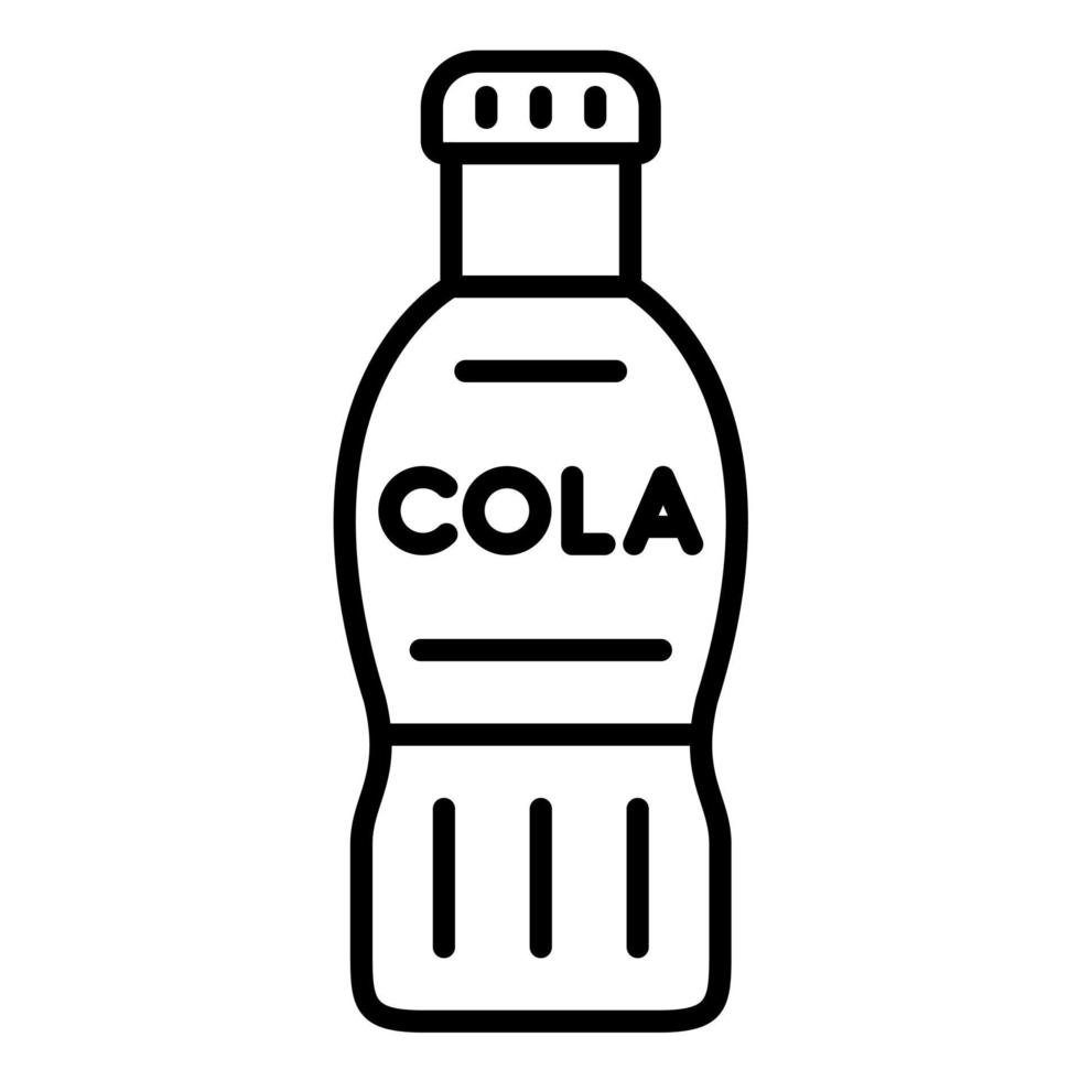 Symbol für die Linie der Cola-Flasche vektor