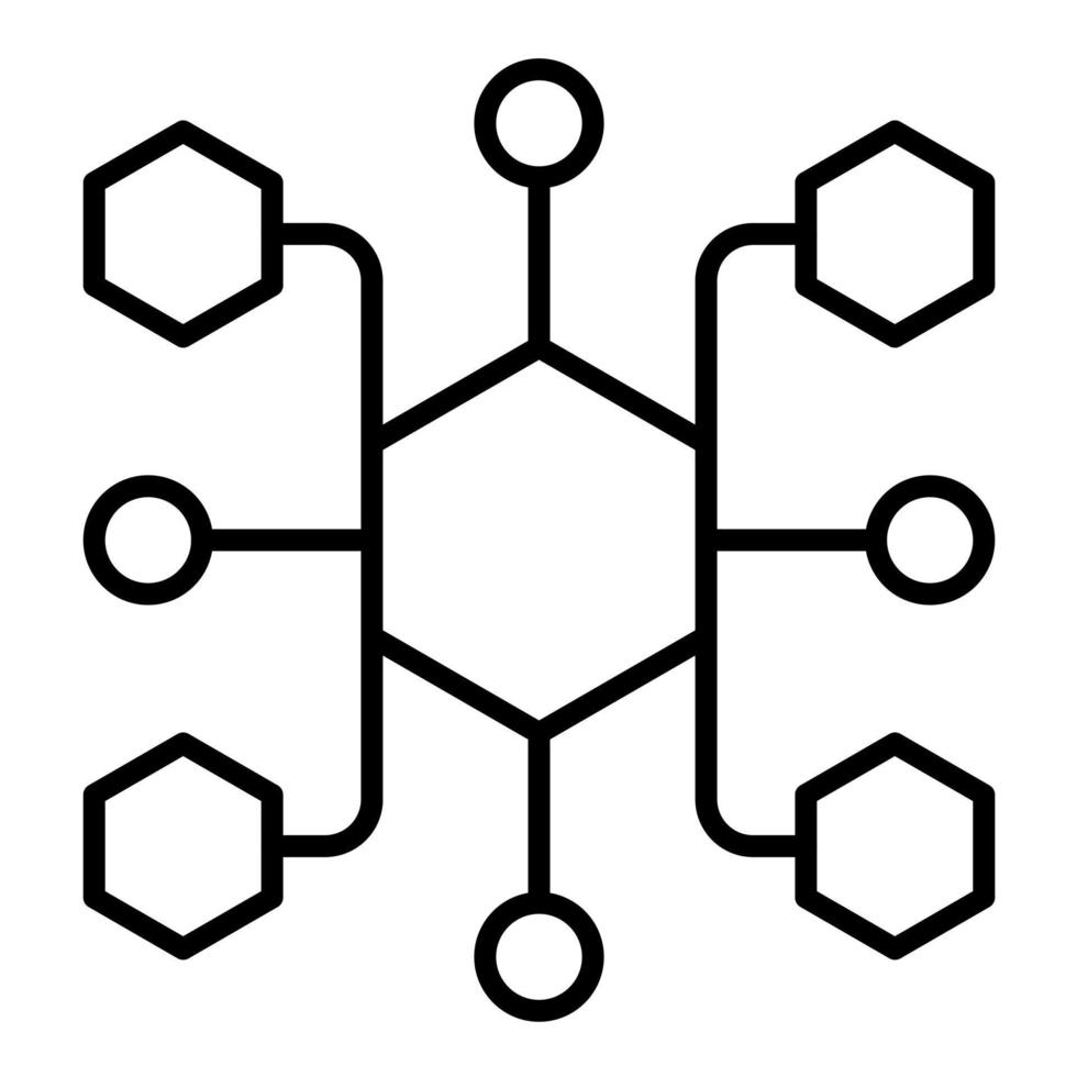 molekyler linje ikon vektor