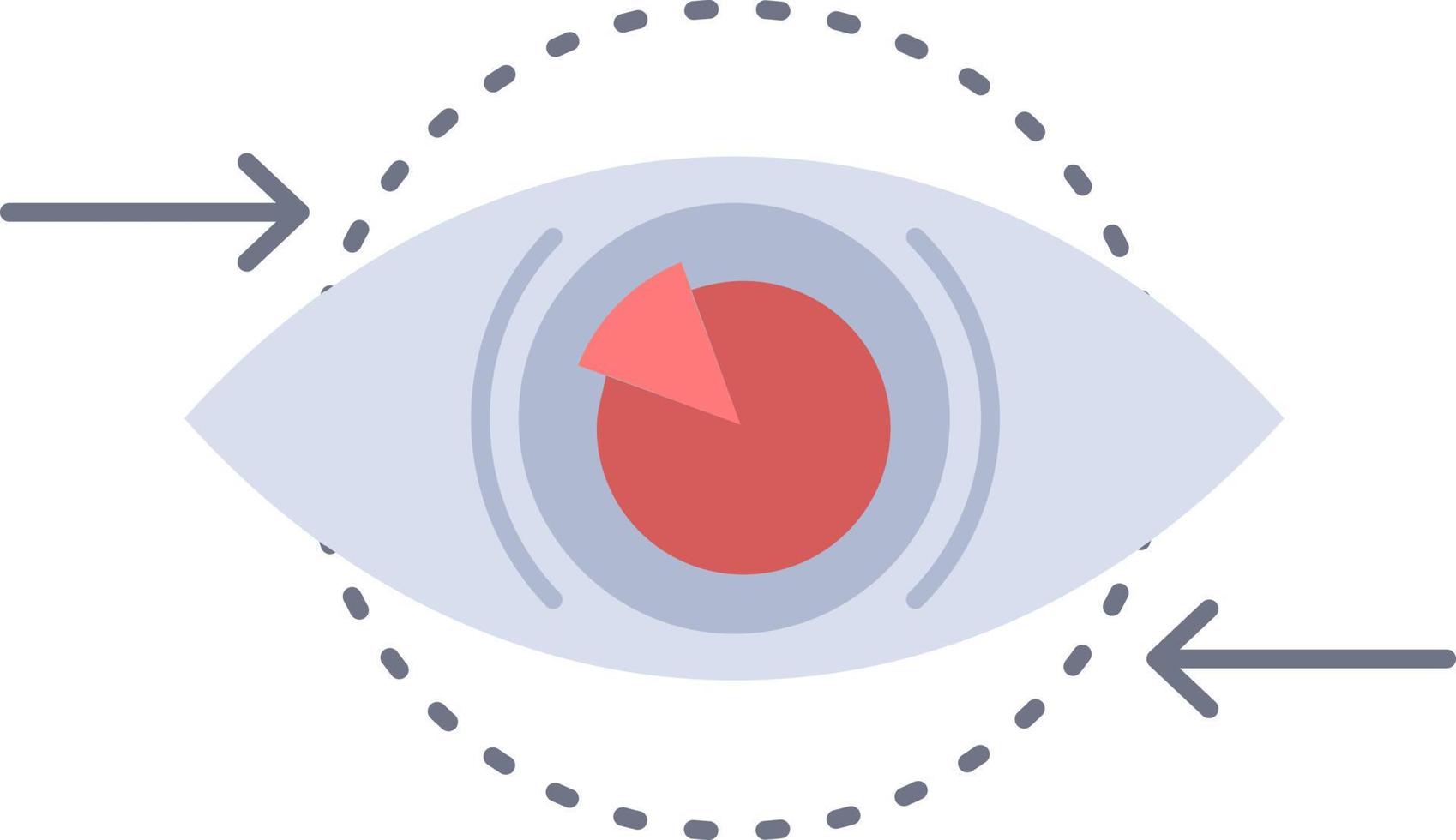 Business Eye Marketing Vision Plan flacher Farbsymbolvektor vektor