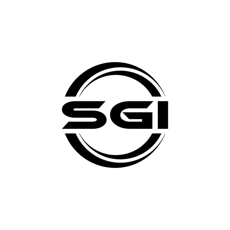 sgi brev logotyp design i illustration. vektor logotyp, kalligrafi mönster för logotyp, affisch, inbjudan, etc.