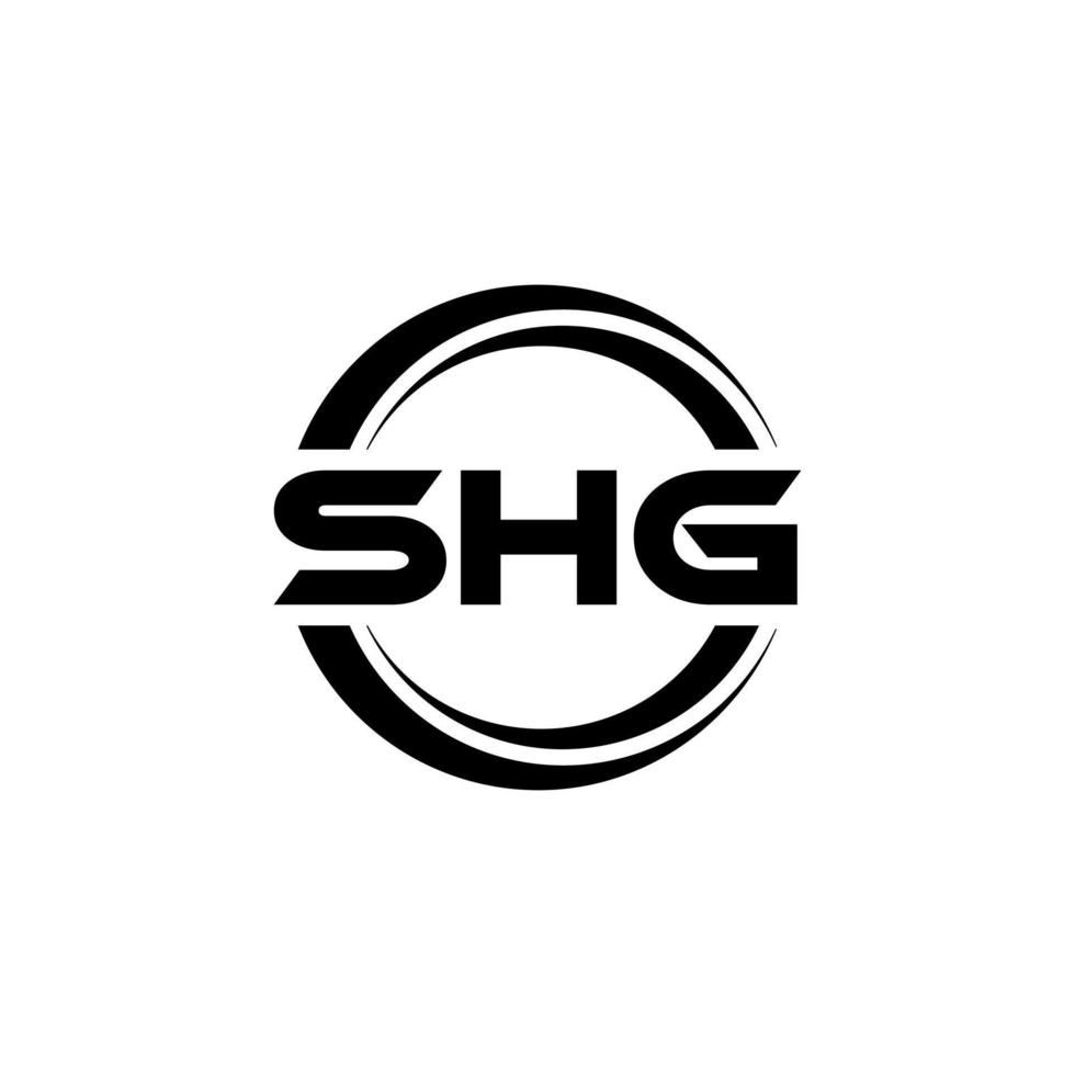 shg brev logotyp design i illustration. vektor logotyp, kalligrafi mönster för logotyp, affisch, inbjudan, etc.