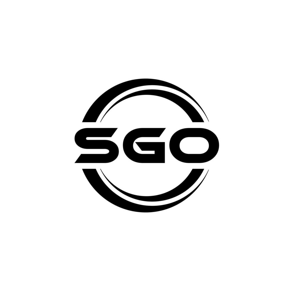 sgo brev logotyp design i illustration. vektor logotyp, kalligrafi mönster för logotyp, affisch, inbjudan, etc.