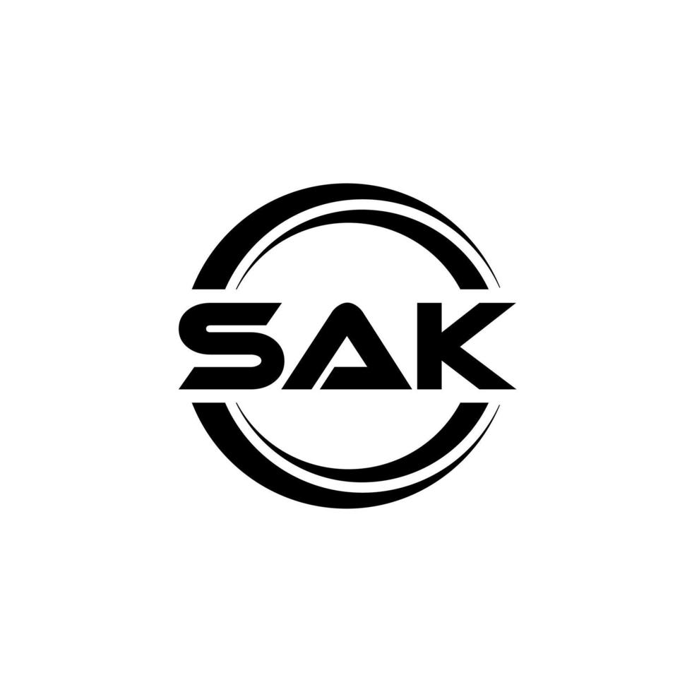 Sak-Brief-Logo-Design in Abbildung. Vektorlogo, Kalligrafie-Designs für Logo, Poster, Einladung usw. vektor