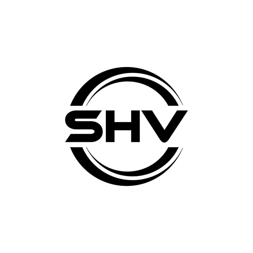 shv brev logotyp design i illustration. vektor logotyp, kalligrafi mönster för logotyp, affisch, inbjudan, etc.