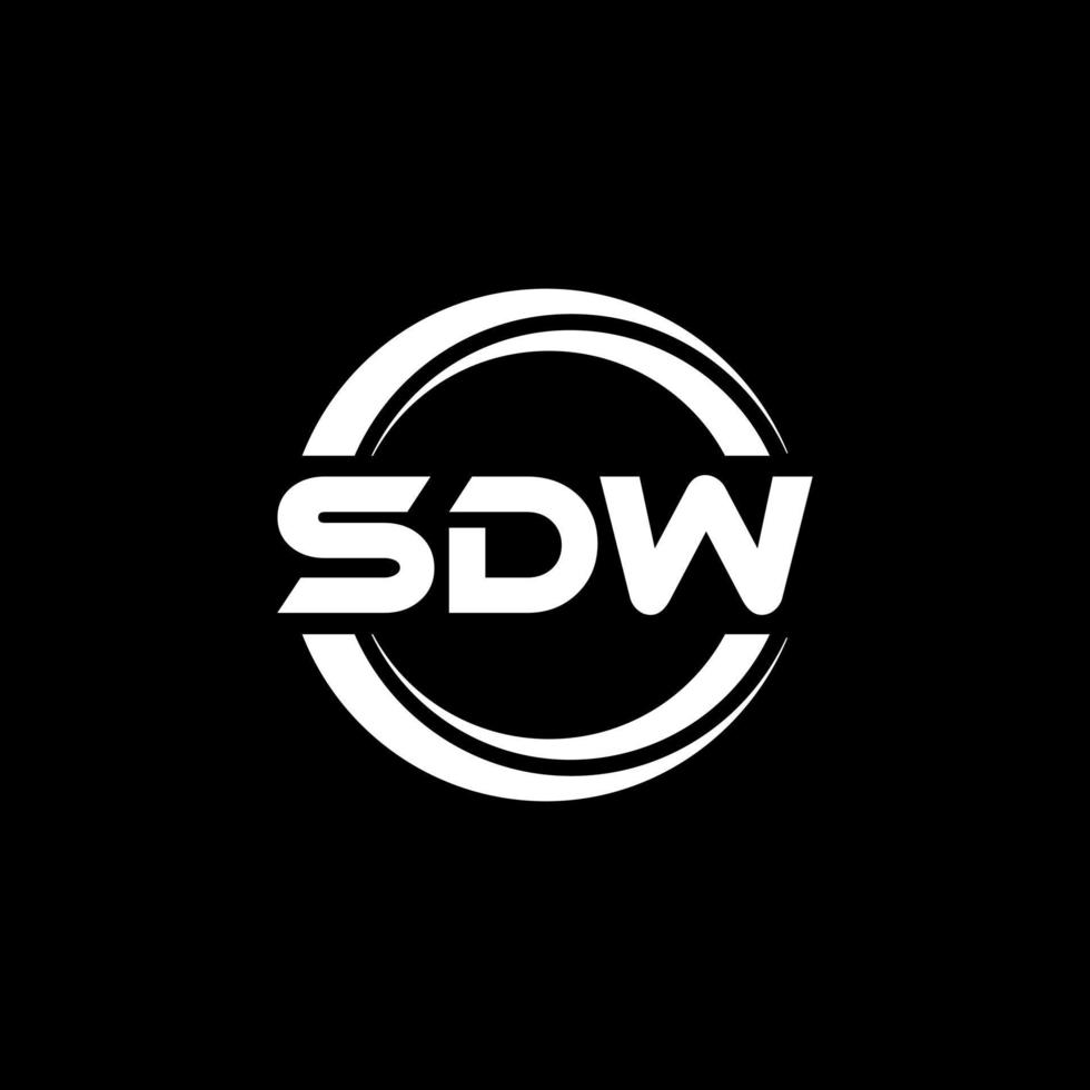 sdw brev logotyp design i illustration. vektor logotyp, kalligrafi mönster för logotyp, affisch, inbjudan, etc.