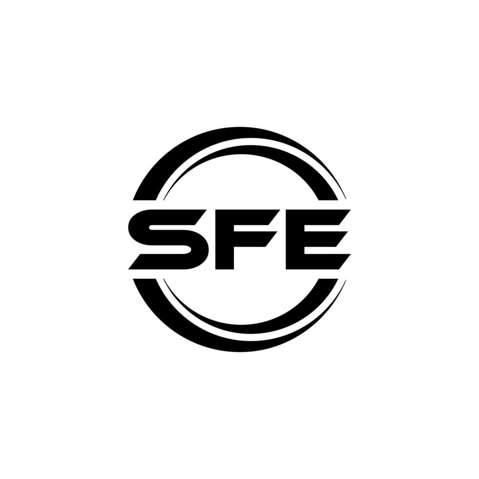 sfe brev logotyp design i illustration. vektor logotyp, kalligrafi mönster för logotyp, affisch, inbjudan, etc.