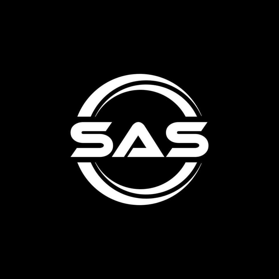 sas brev logotyp design i illustration. vektor logotyp, kalligrafi mönster för logotyp, affisch, inbjudan, etc.