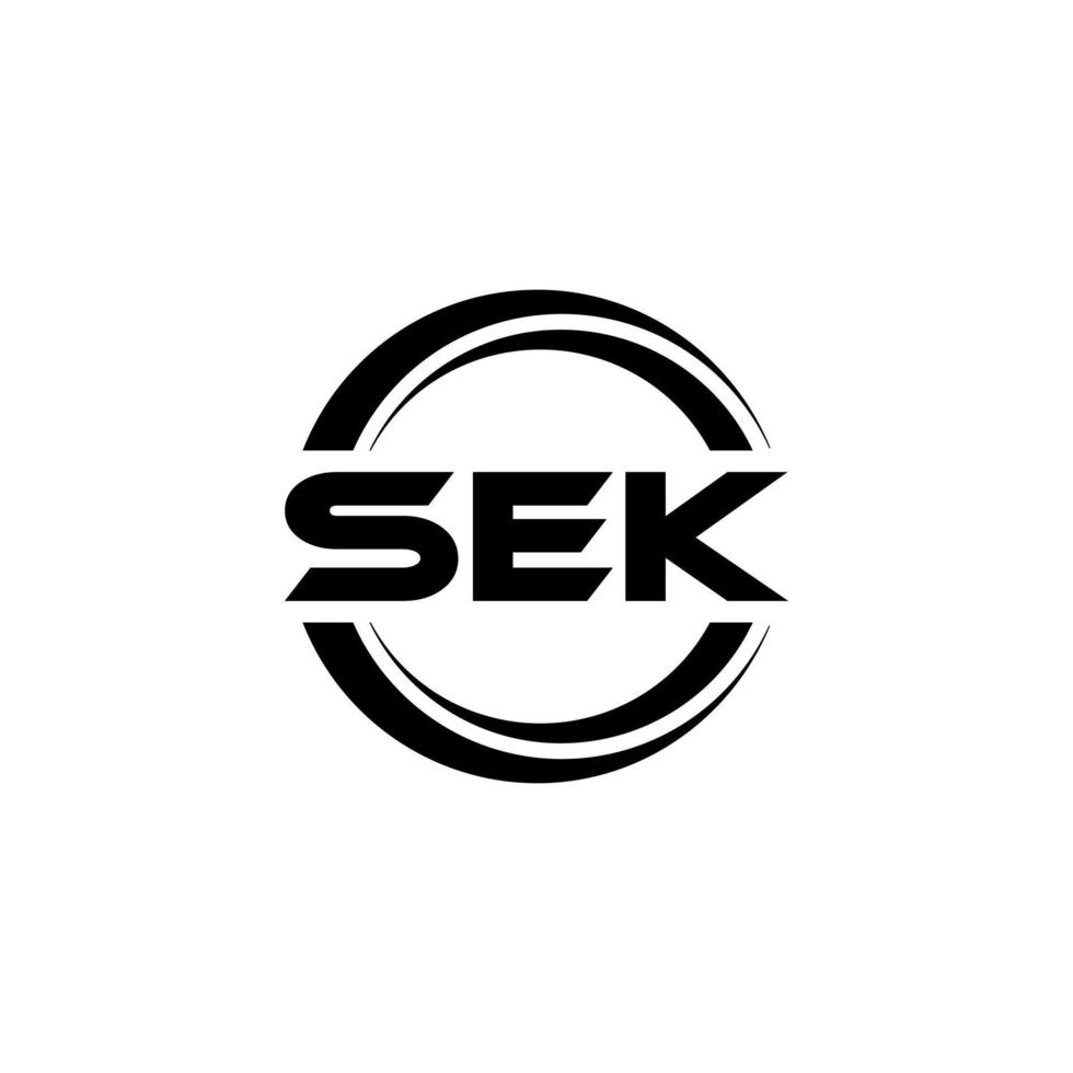 sek brev logotyp design i illustration. vektor logotyp, kalligrafi mönster för logotyp, affisch, inbjudan, etc.