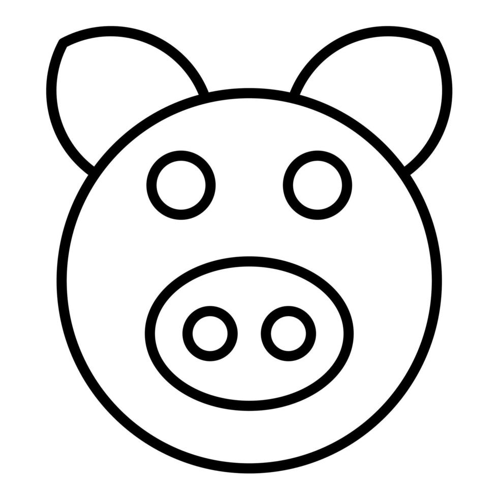 Symbol für die Schweinelinie vektor