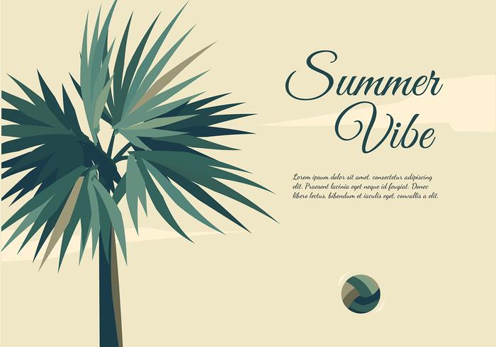 Palmetto Sommer Vibe Free Vector