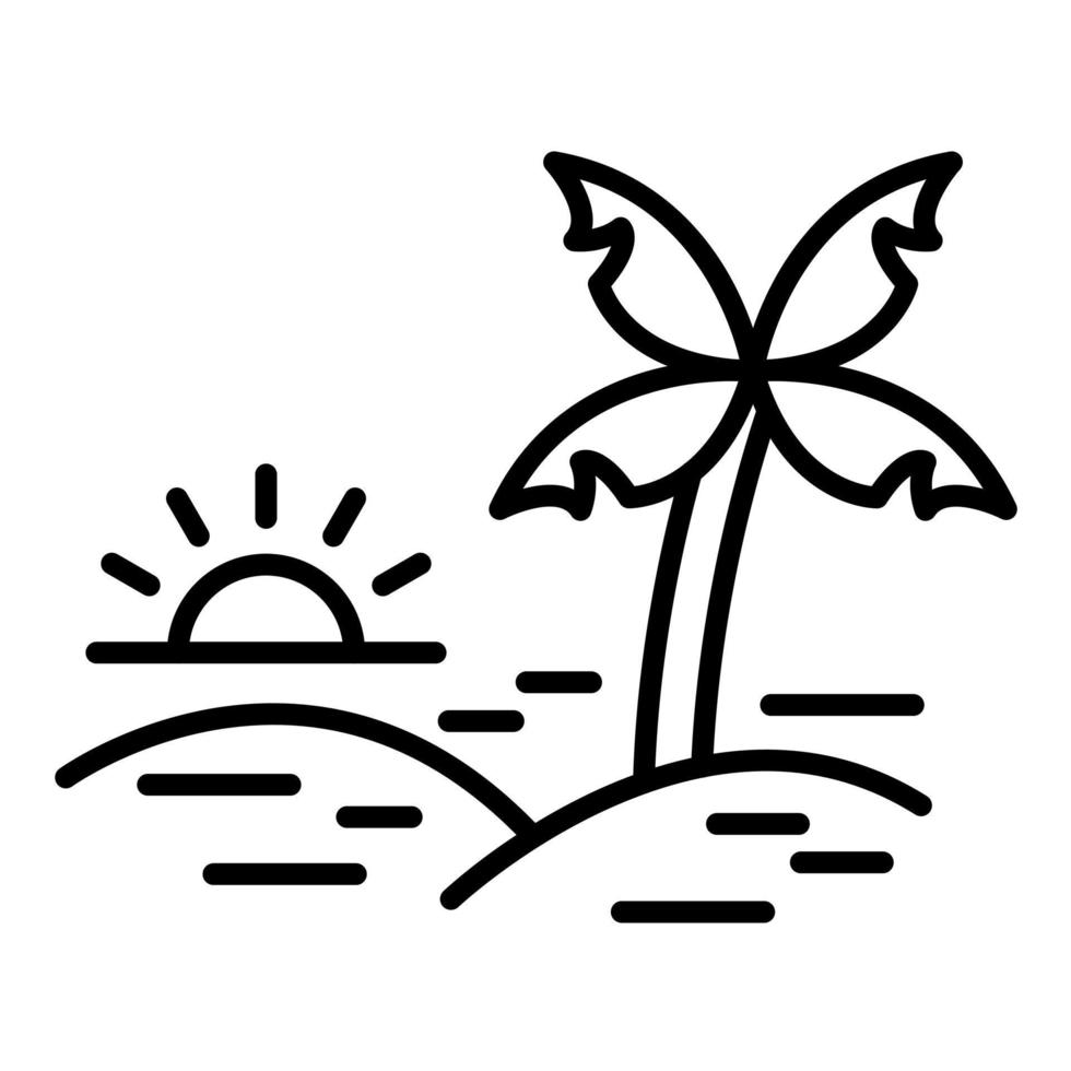 Symbol für Palmenlinie vektor