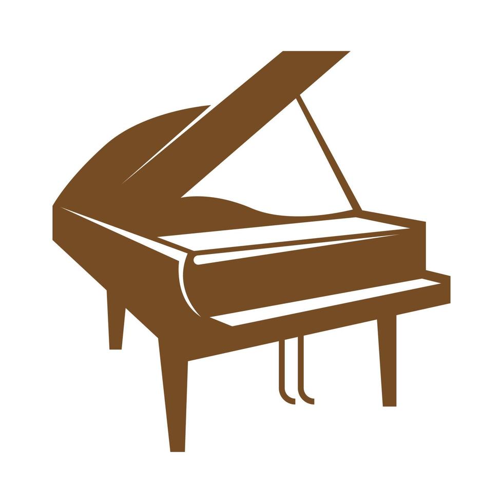 piano logotyp ikon design vektor