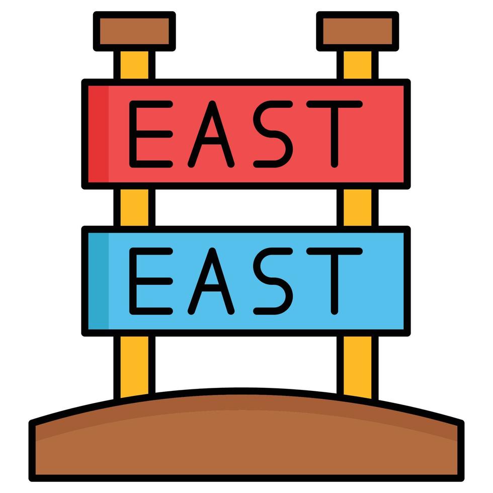 öst riktning som kan lätt ändra eller redigera vektor