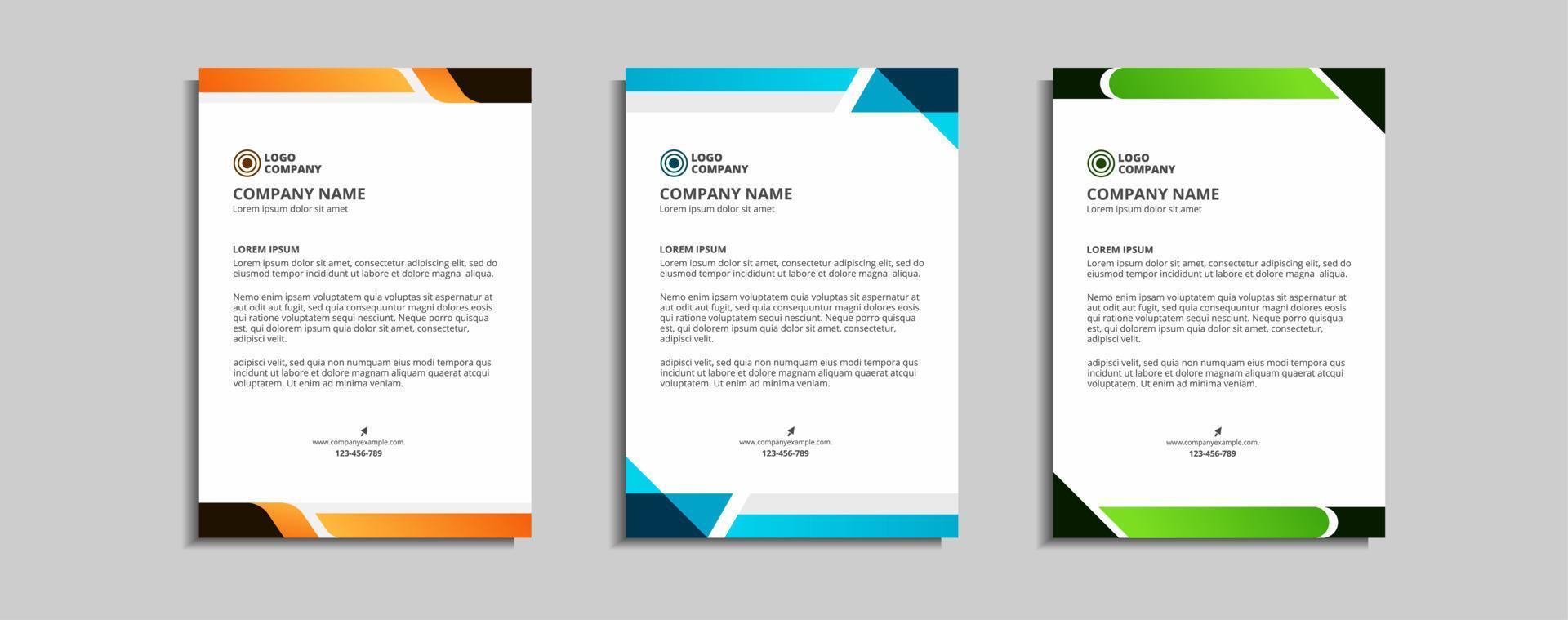 modernes Corporate-Briefkopf-Template-Design vektor