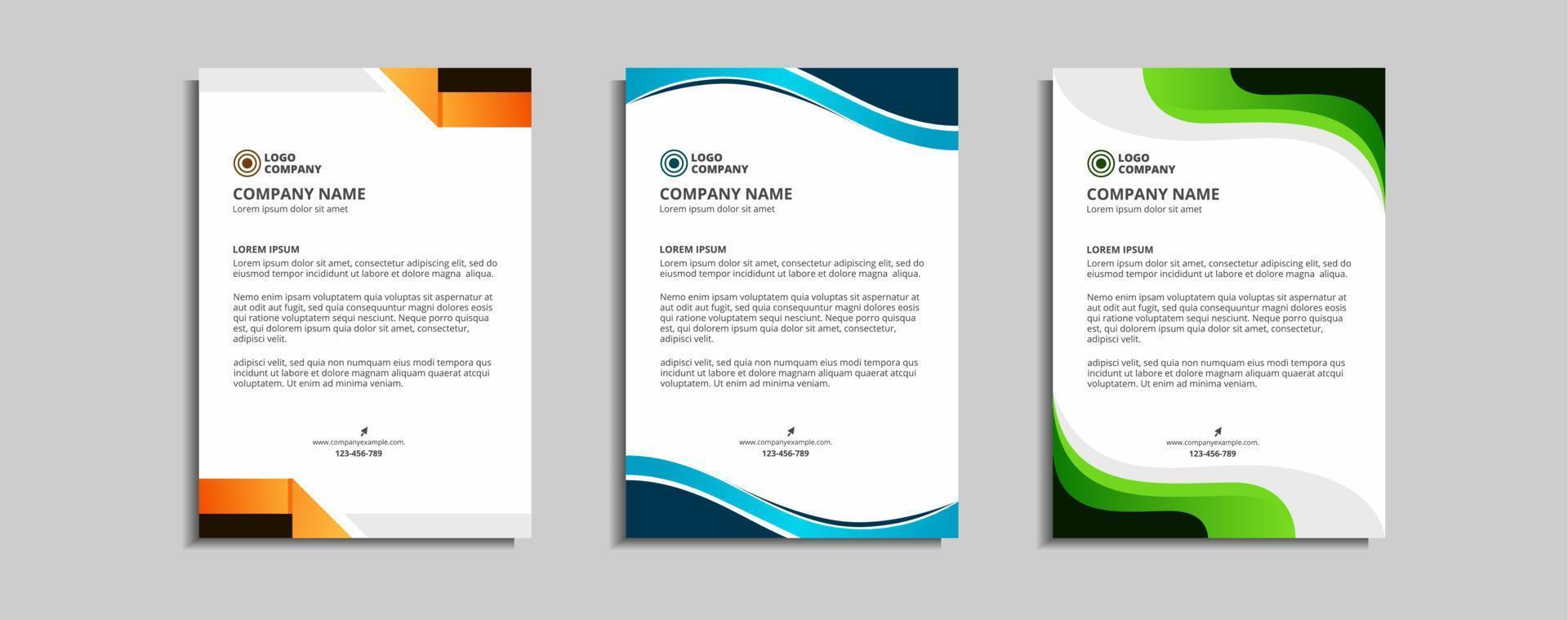 modernes Corporate-Briefkopf-Template-Design vektor