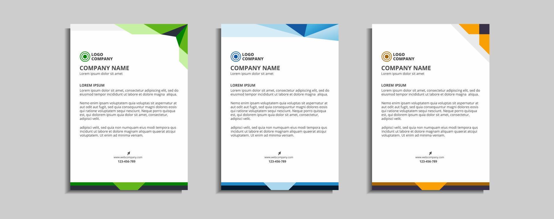 modernes Corporate-Briefkopf-Template-Design vektor