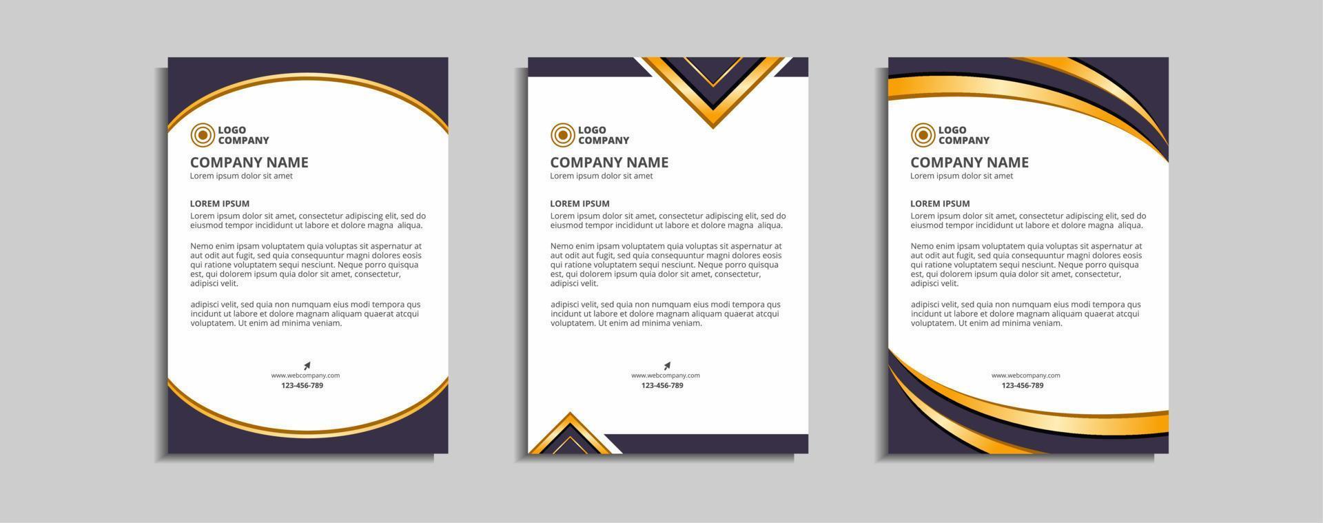 modernes Corporate-Briefkopf-Template-Design vektor